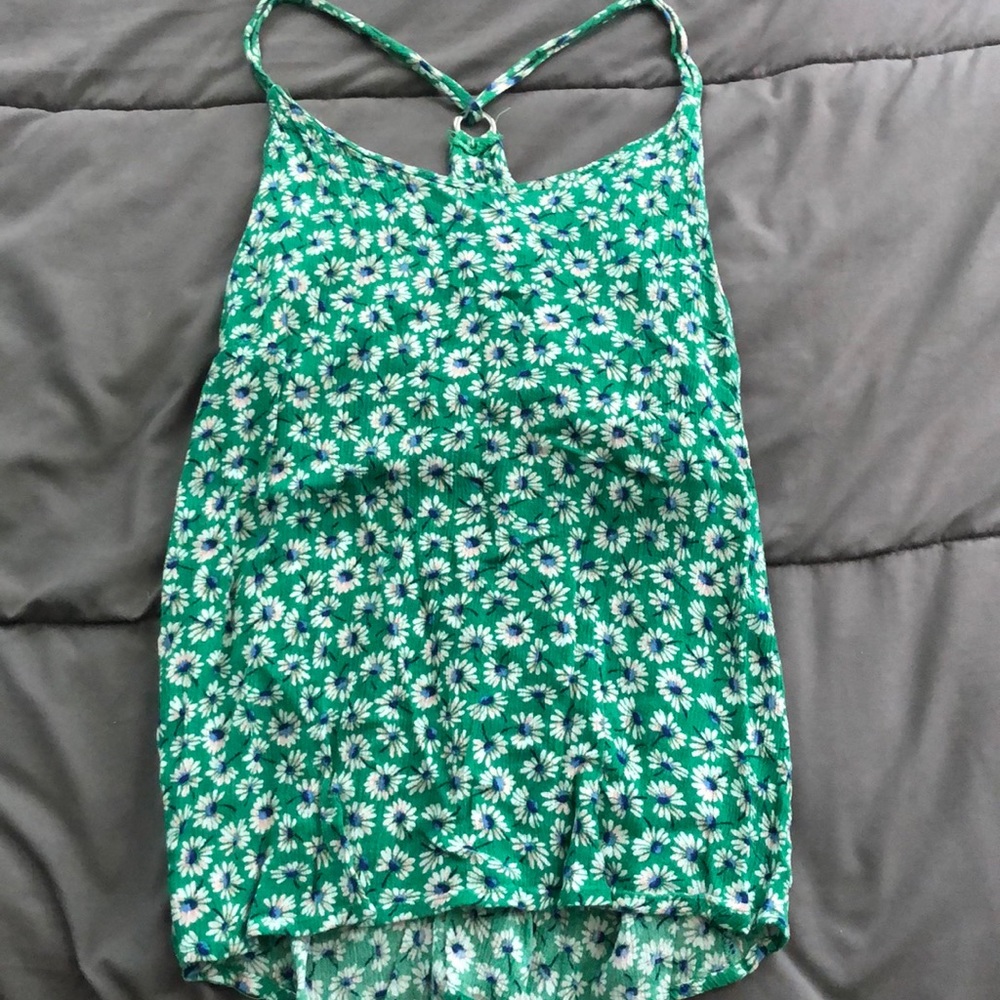 Papermoon flowy razed back tank top